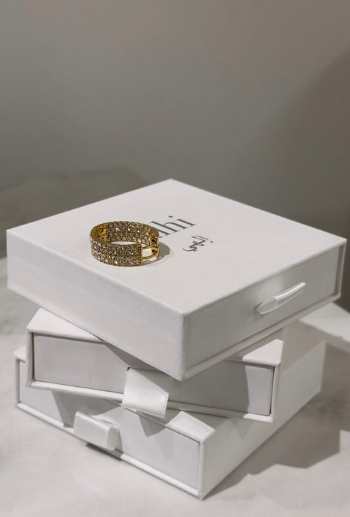 Diamond hoop earrings
