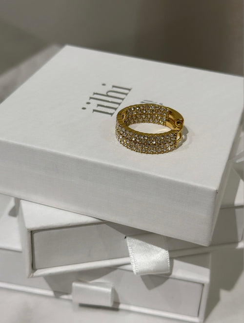 Diamante hoop earrings